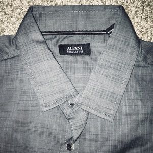 Gray button down shirt